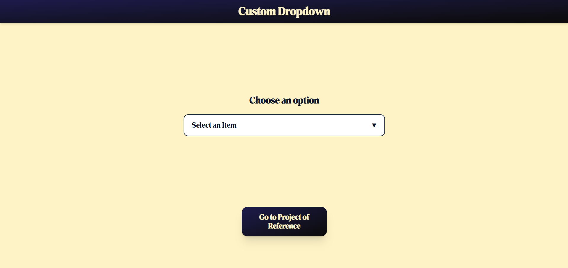 Custom Dropdown screenshot